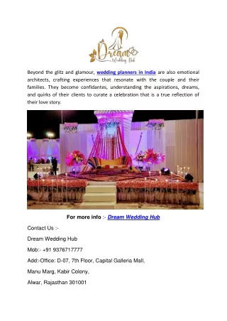 Know About The Best Wedding planners in India ?