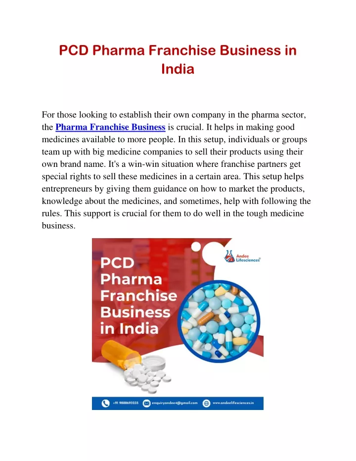 pcd pharma franchise business in india
