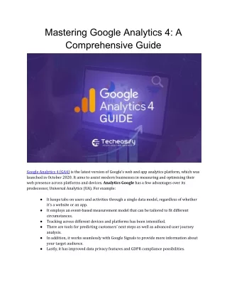 mastering google analytics 4 a comprehensive guide