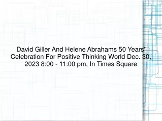 david giller and helene abrahams 50 years