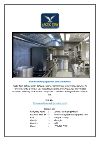commercial refrigeration service near me | Arctic Tern Refrigeration