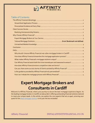 Expert Mortgage Brokers and Consultants in Cardiff