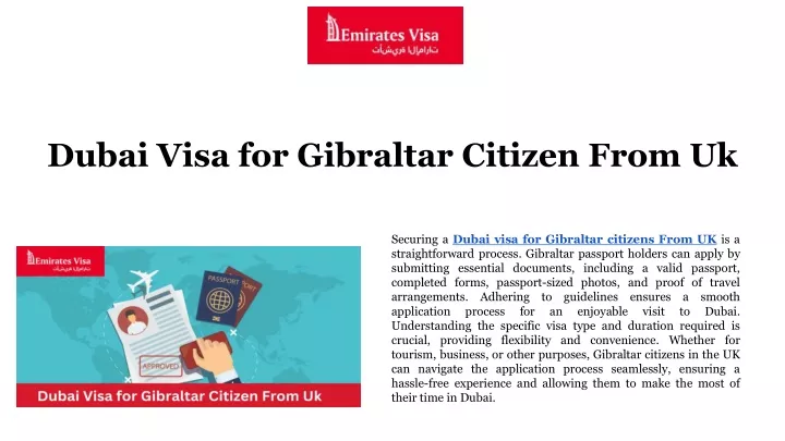 dubai visa for gibraltar citizen from uk