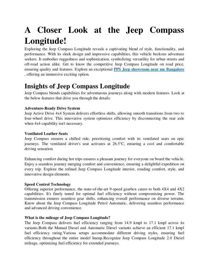 a closer look at the jeep compass longitude