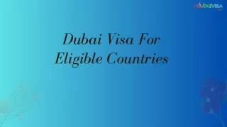 dubai visa for eligible countries