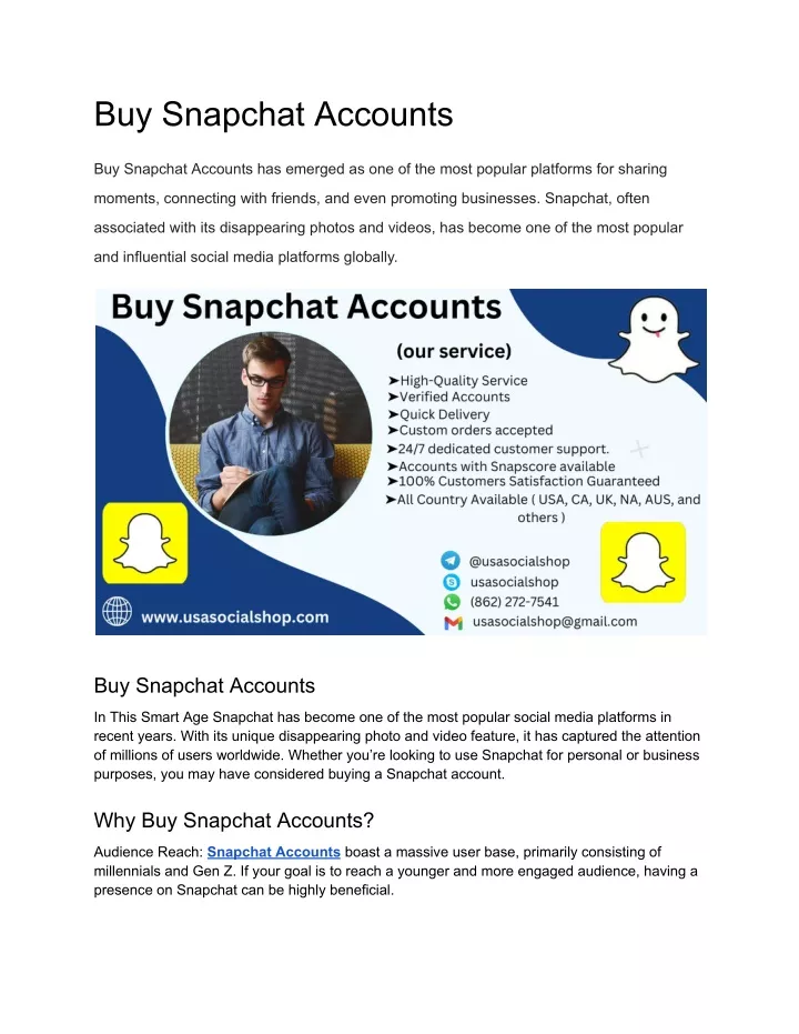 buy snapchat accounts