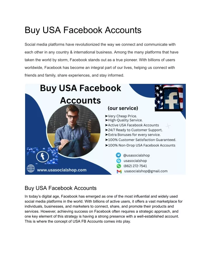 buy usa facebook accounts