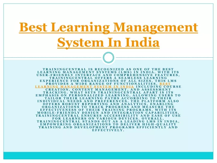 best learning management system in india