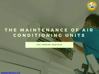 The maintenance of air conditioning units (1)