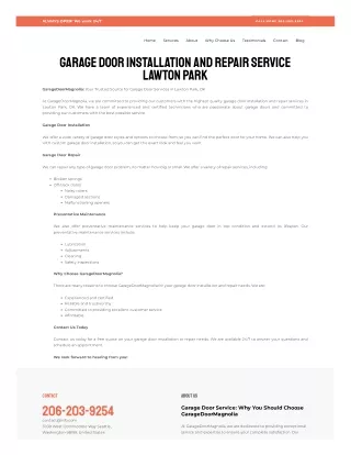 Garage Door Installation and Repair Service Lawton Park