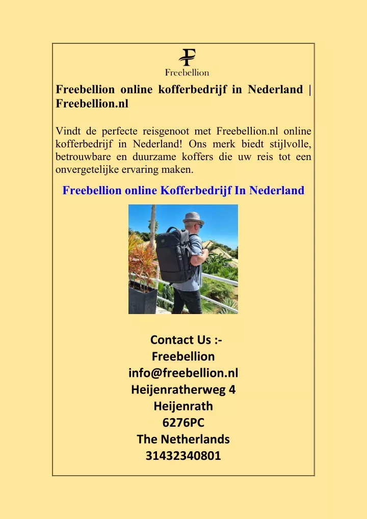 freebellion online kofferbedrijf in nederland