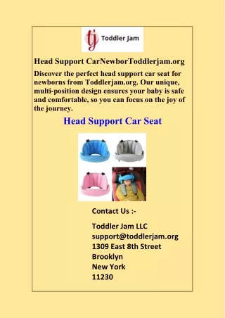Head Support Car Seat Newborn Toddlerjam.org