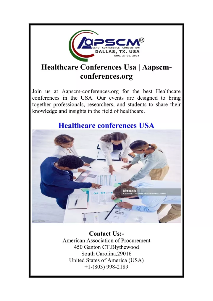 healthcare conferences usa aapscm conferences org