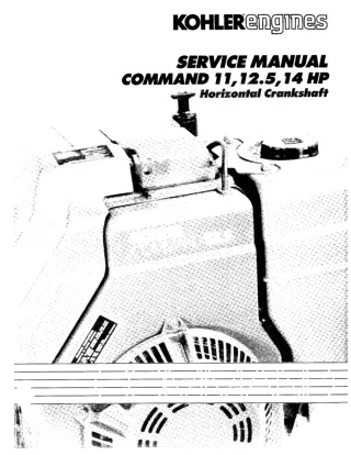 Kohler Command CH11 Horizontal Crankshaft Service Repair Manual