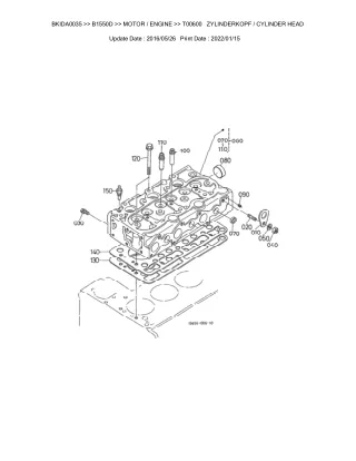 Kubota B1550D Tractor Parts Catalogue Manual (Publishing ID BKIDA0035)