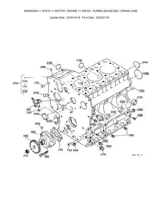 Kubota B1610 Tractor Parts Catalogue Manual (Publishing ID BKIDA0034)