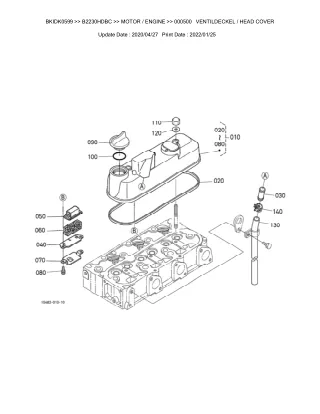 Kubota B2230HDBC Tractor Parts Catalogue Manual (Publishing ID BKIDK0599)