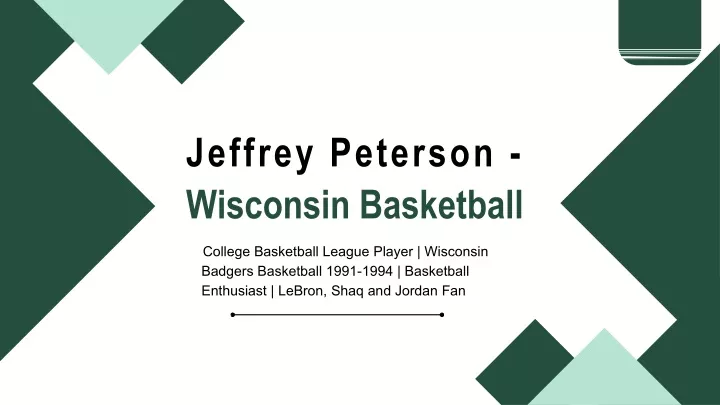 jeffrey peterson wisconsin basketball