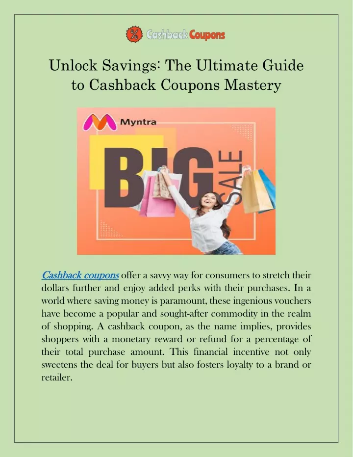 unlock savings the ultimate guide to cashback