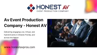 Av Event Production Services - Honest AV