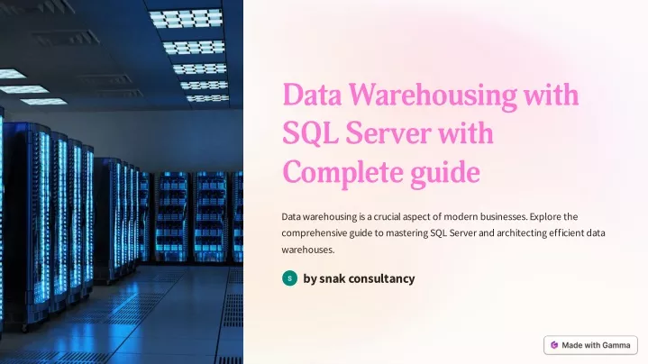 data warehousing with sql server with complete