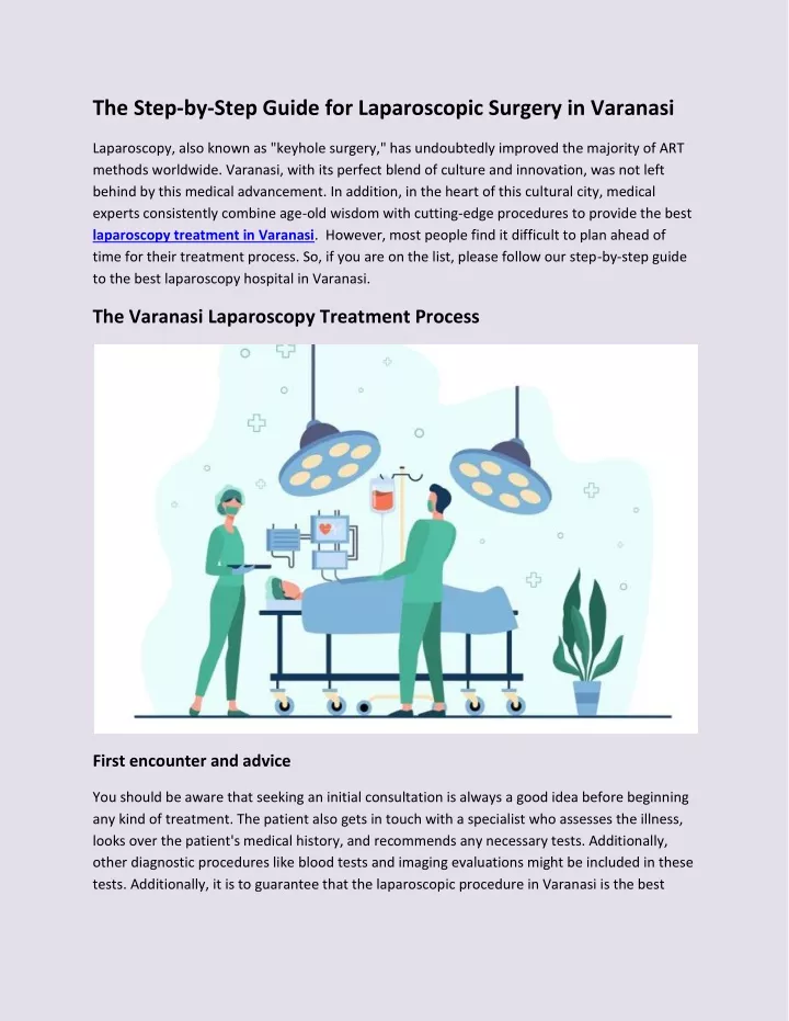 the step by step guide for laparoscopic surgery