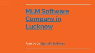 MLM Software Development Company in Lucknow