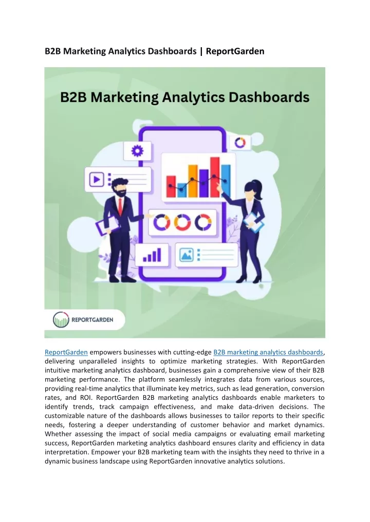 b2b marketing analytics dashboards reportgarden