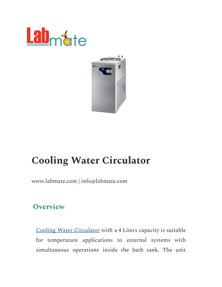 cooling water circulator