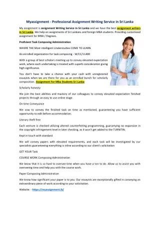 myassignment professional assignment writing