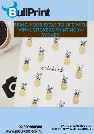 Bring Your Ideas to Life with Vinyl Stickers Printing in Sydney