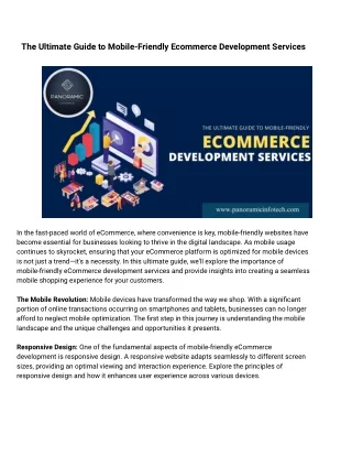 the ultimate guide to mobile friendly ecommerce