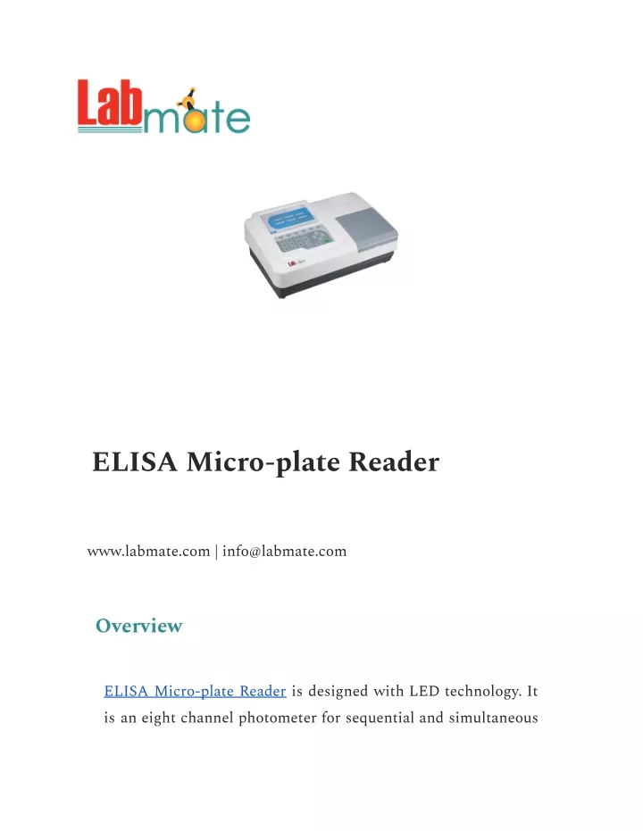elisa micro plate reader