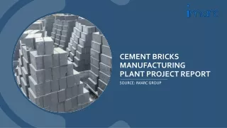 Cement Bricks Manufacturing Plant Setup Cost Report PPT