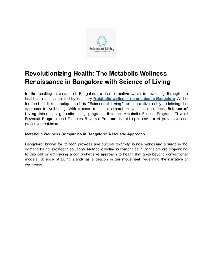 revolutionizing health the metabolic wellness