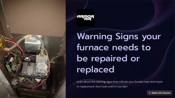 warning signs your furnace needs to be repaired