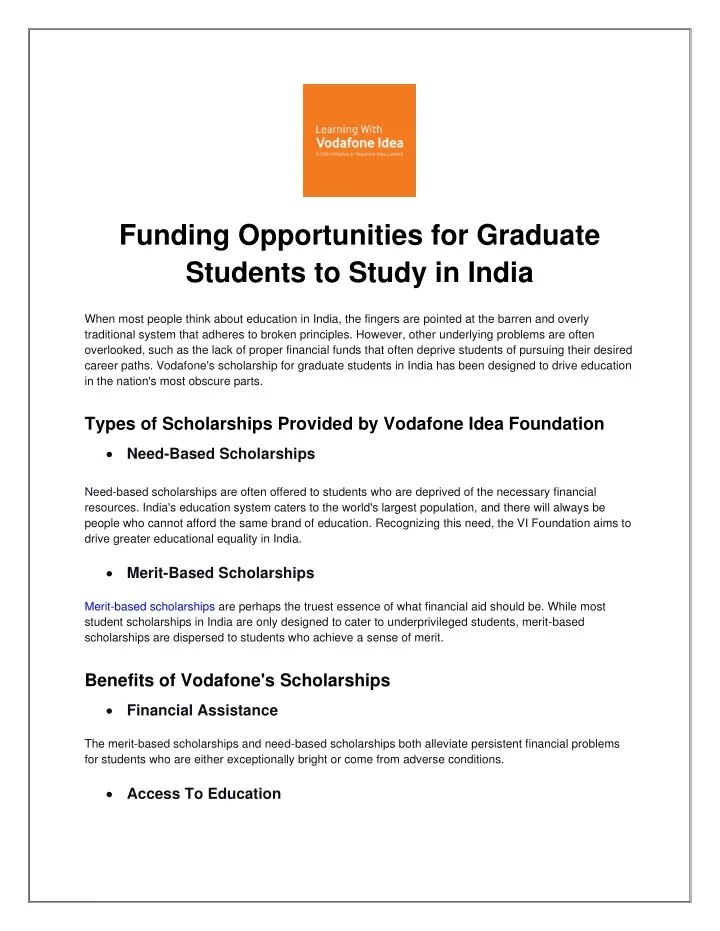 funding opportunities for graduate students