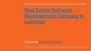 Real Estate Software Development Company in Lucknow