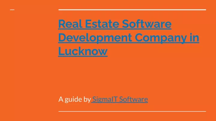 real estate software development company