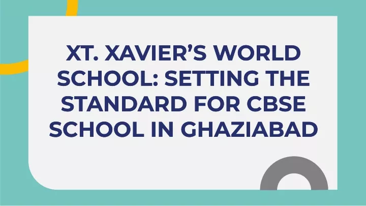 xt xavier s world school setting the standard