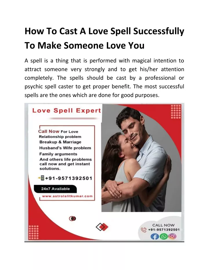 PPT How To Cast A Love Spell Successfully To Make Someone Love You PowerPoint Presentation