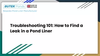 Troubleshooting 101_ How to Find a Leak in a Pond Liner
