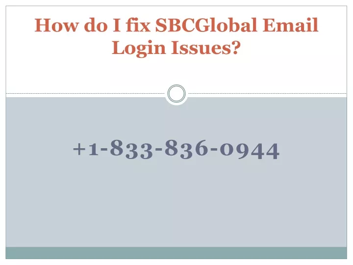 how do i fix sbcglobal email login issues