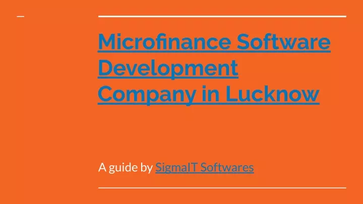 microfinance software development company