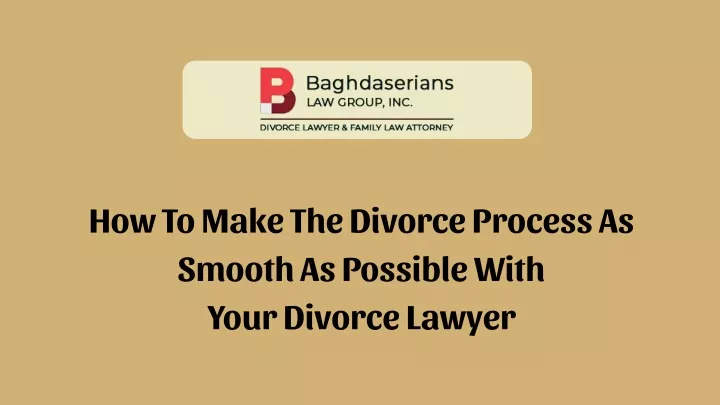 how to make the divorce process as smooth