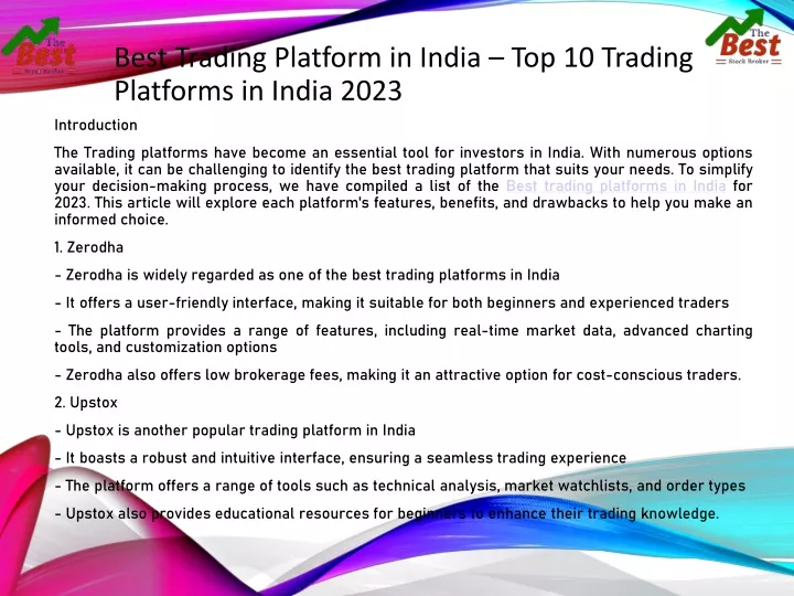 best trading platform in india top 10 trading platforms in india 2023