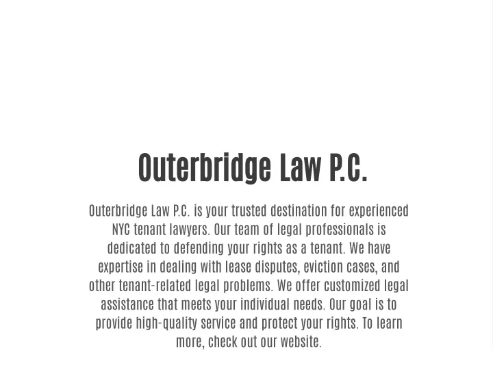 outerbridge law p c