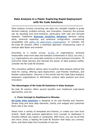 data analysis in a flash exploring rapid