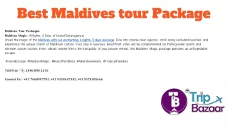 Maldives tour packages