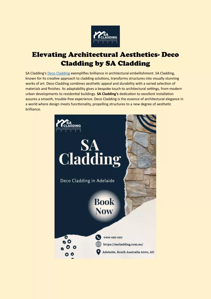 elevating architectural aesthetics deco cladding